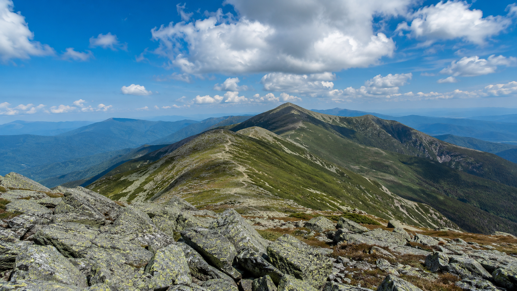 View from Franconia Ridge in New Hampshire